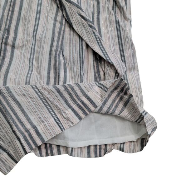 Nwot CeCe Stripe Metalic Paperbag Shorts - Picture 7 of 12